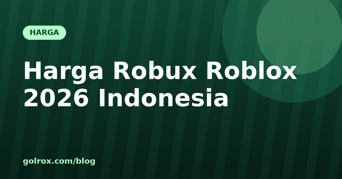 2026 Roblox Robux Prices in Indonesia: Complete List